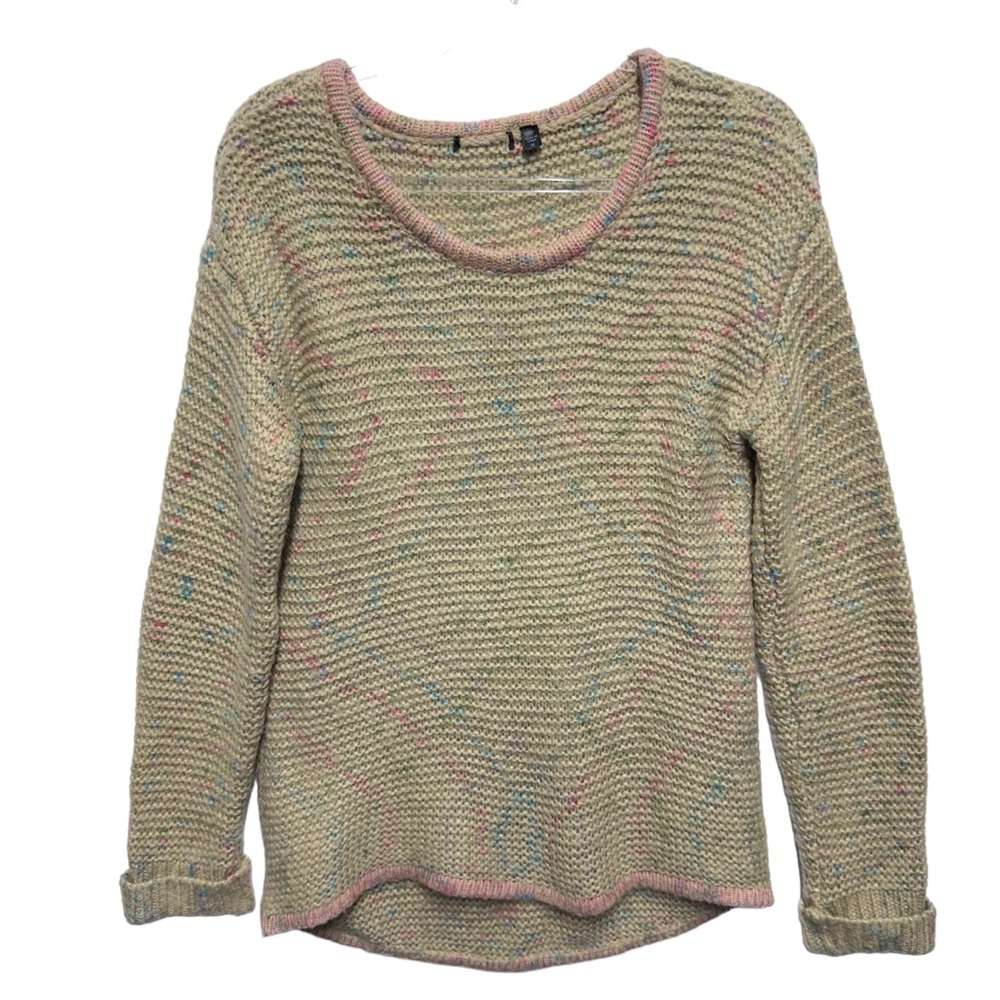 Woven Chunky Knit Longline Sweater Tunic Pullover Jumper
